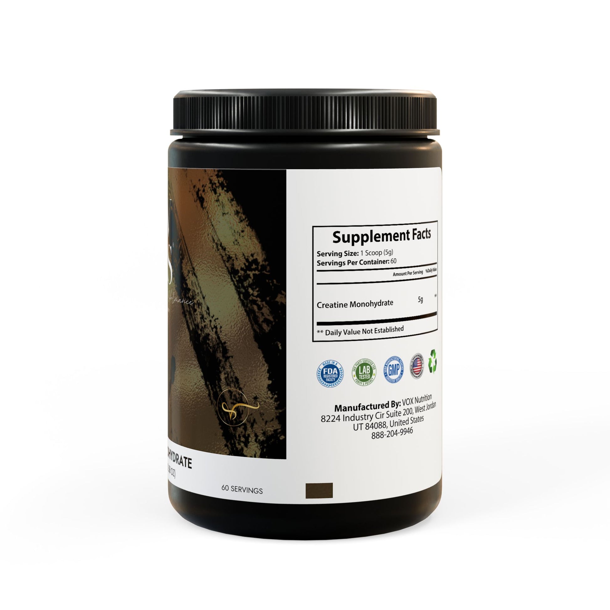 Creatine Monohydrate Supplement (300g, 10.58oz) - Vitalis Collection