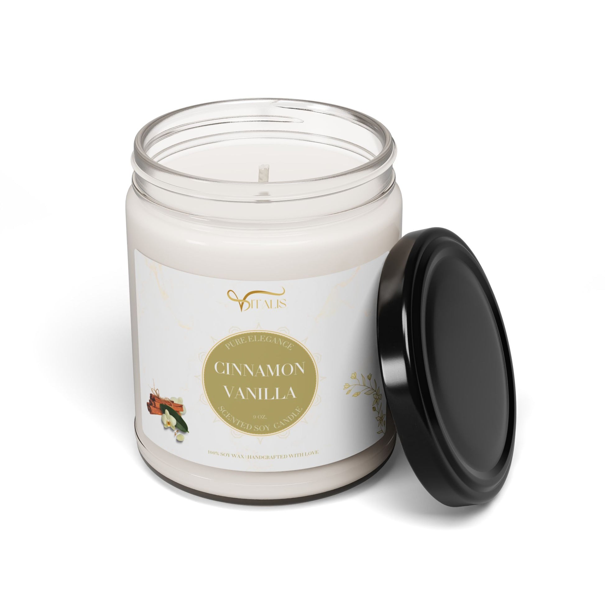 Scented Soy Candle Vitalis -| 9oz Elegant Home Decor - Vitalis Collection