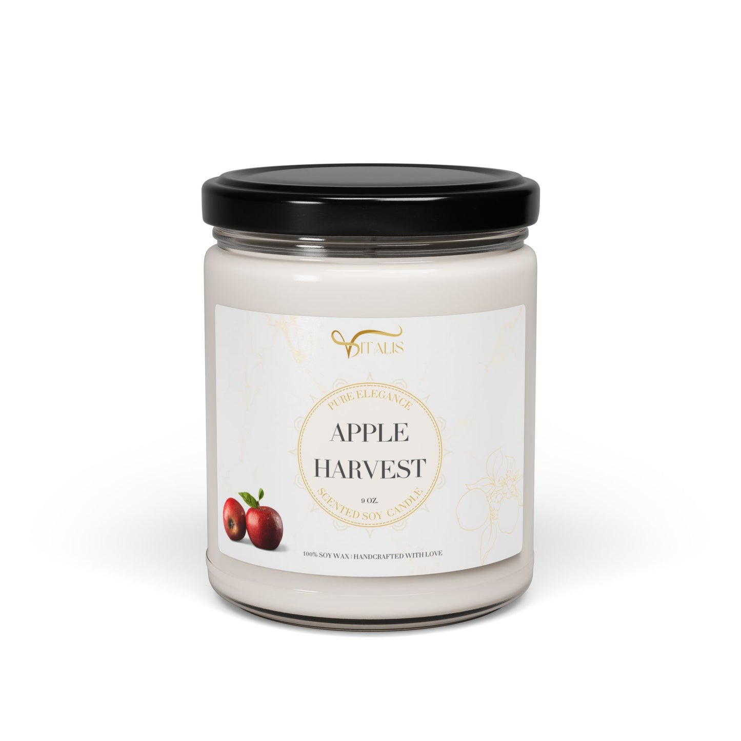 Scented Soy Candle Vitalis -| 9oz Elegant Home Decor - Vitalis Collection