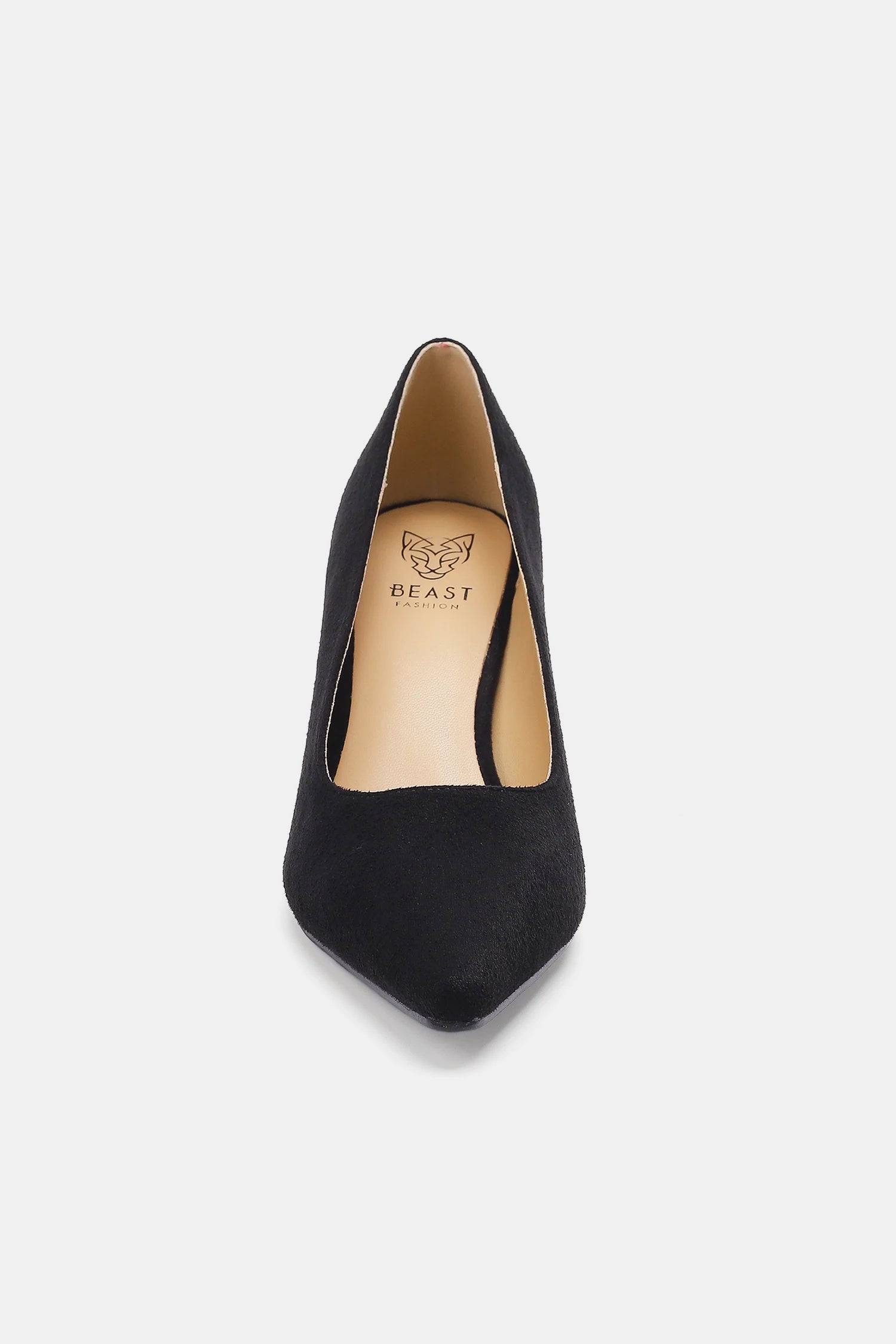 Beast Fashion Faux Suede Point Toe Pumps - Vitalis Collection