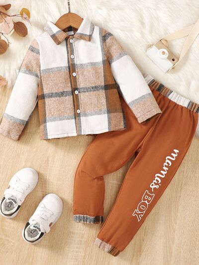 Color Block Button Up Top and Pants Set - Vitalis Collection