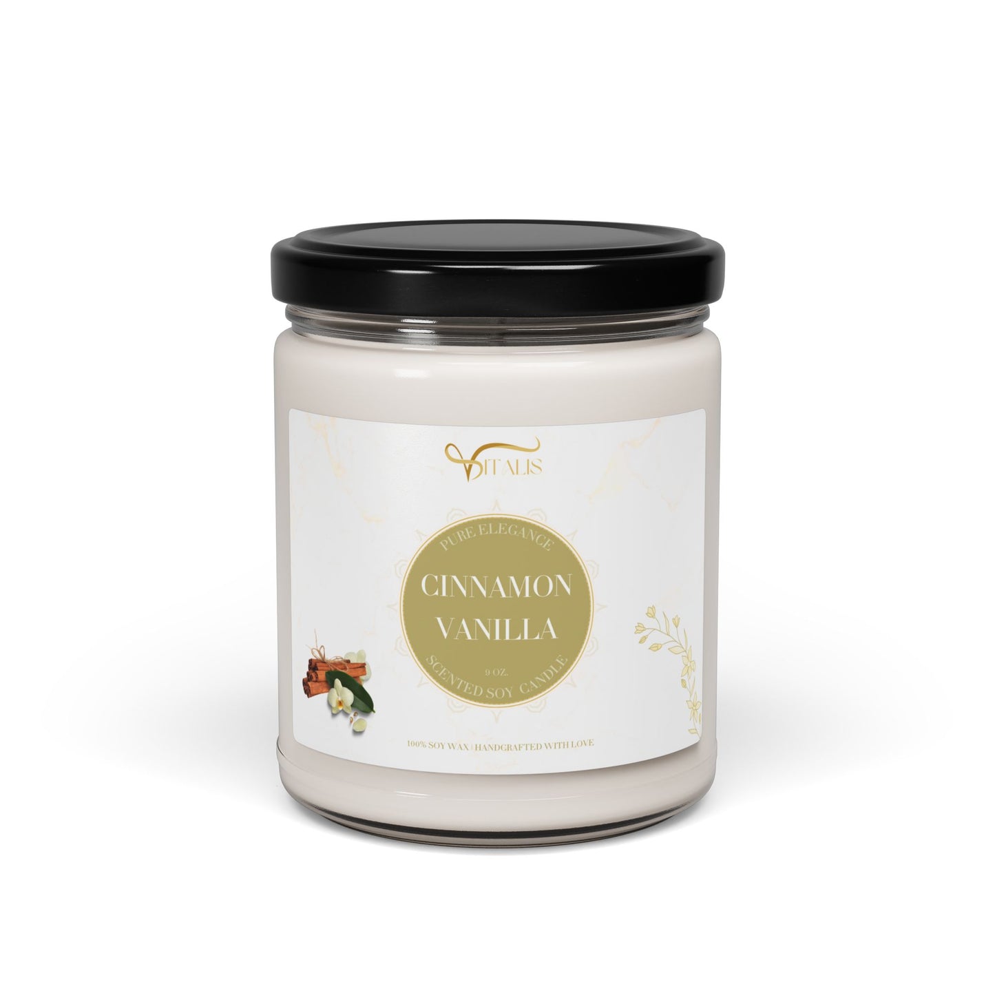 Scented Soy Candle Vitalis -| 9oz Elegant Home Decor - Vitalis Collection