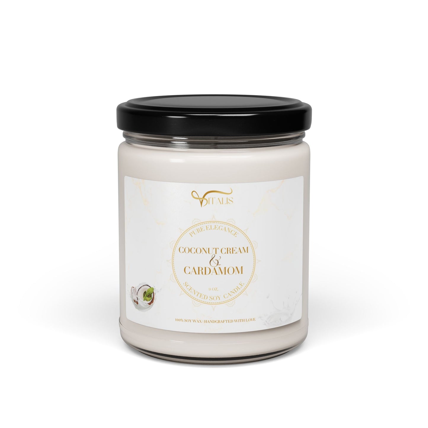 Scented Soy Candle Vitalis -| 9oz Elegant Home Decor - Vitalis Collection
