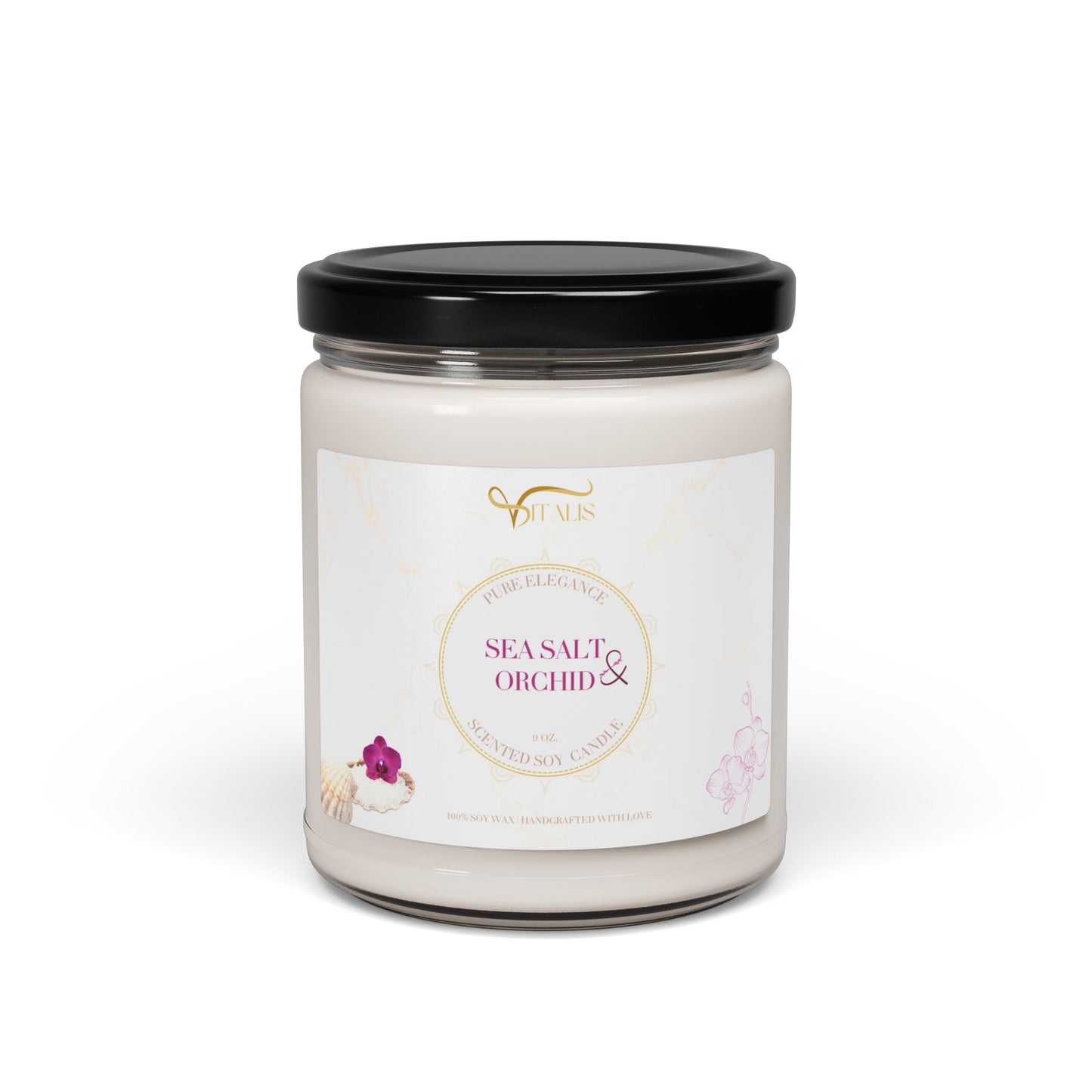 Scented Soy Candle Vitalis -| 9oz Elegant Home Decor - Vitalis Collection