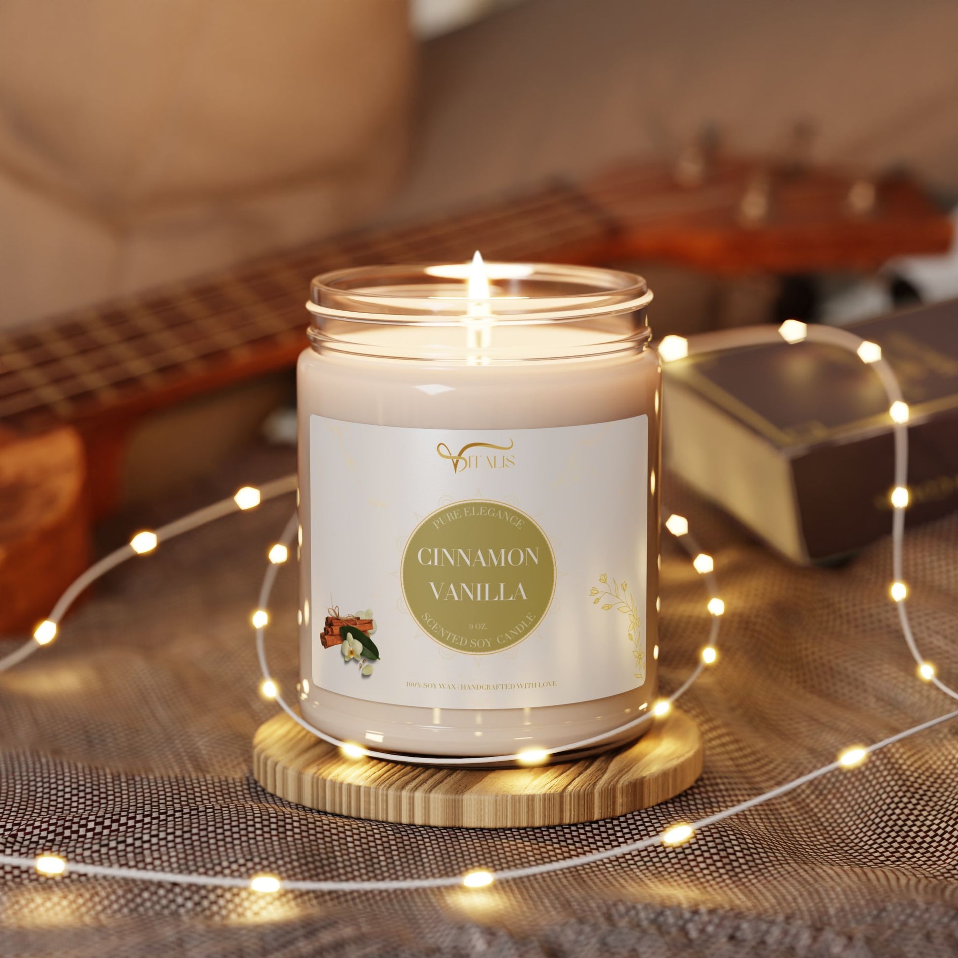 Scented Soy Candle Vitalis -| 9oz Elegant Home Decor - Vitalis Collection