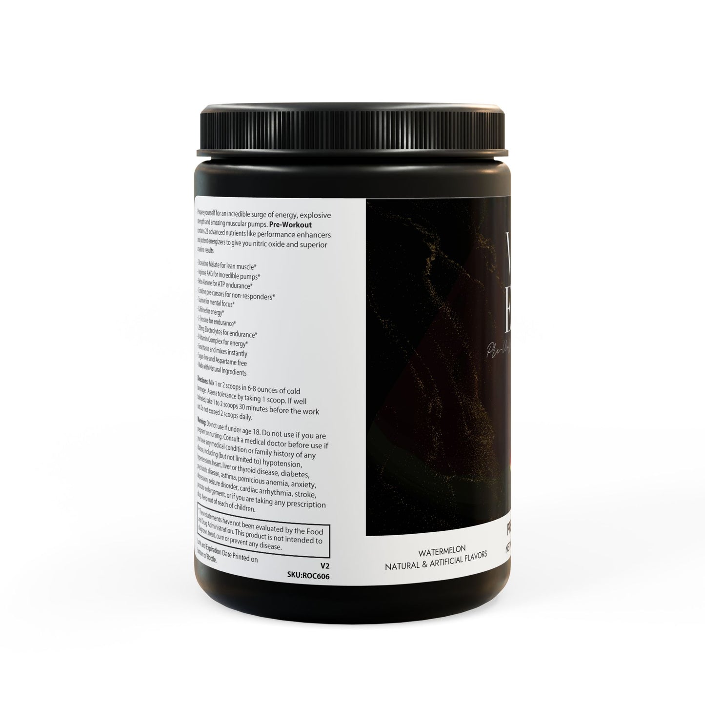 Pre-Workout Supplement, Watermelon (300g, 10.58oz) - Vitalis Collection