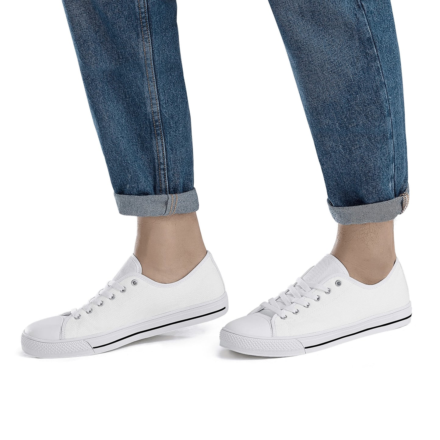 Mens Rubber Low Top Canvas Shoes - Vitalis Collection