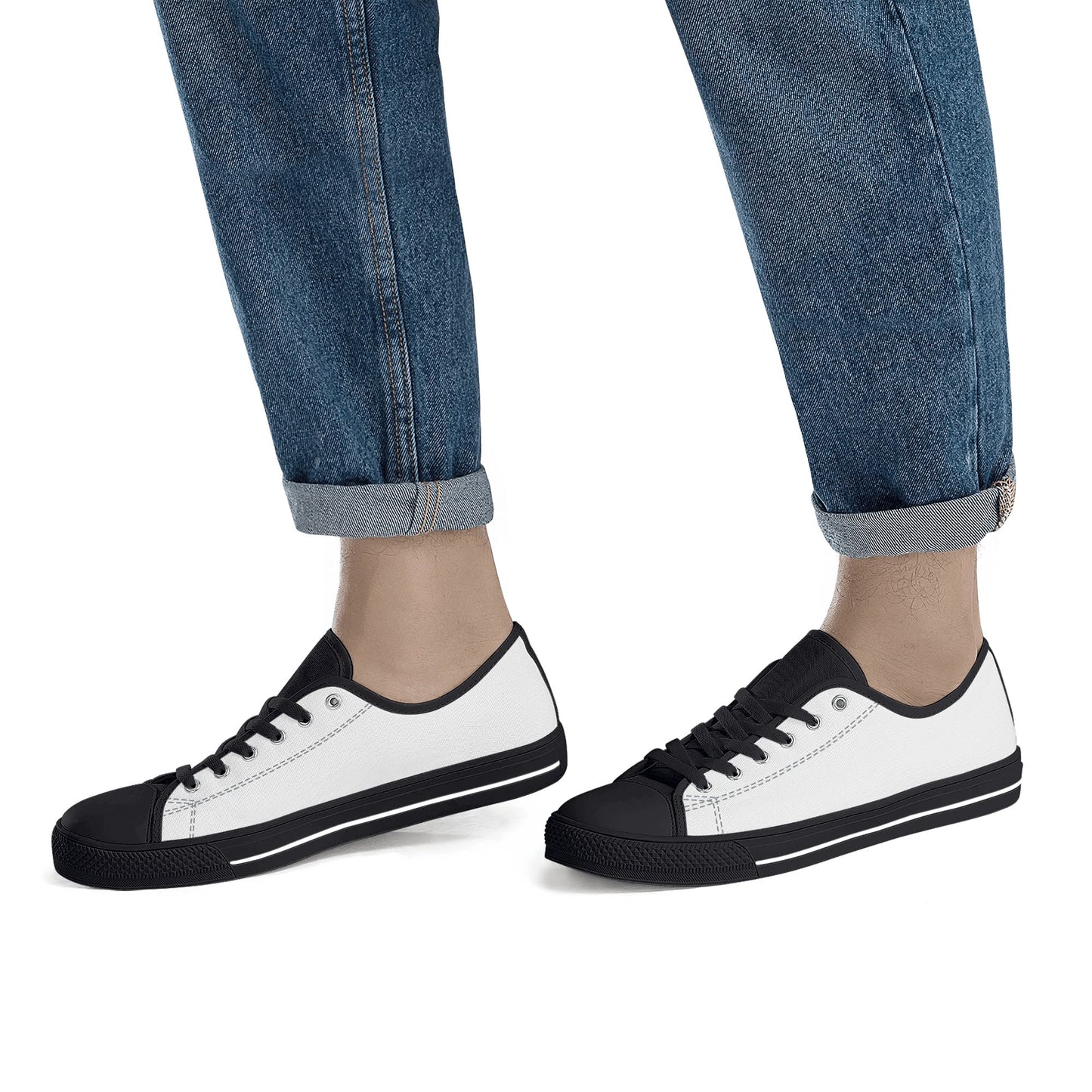 Mens Rubber Low Top Canvas Shoes - Vitalis Collection