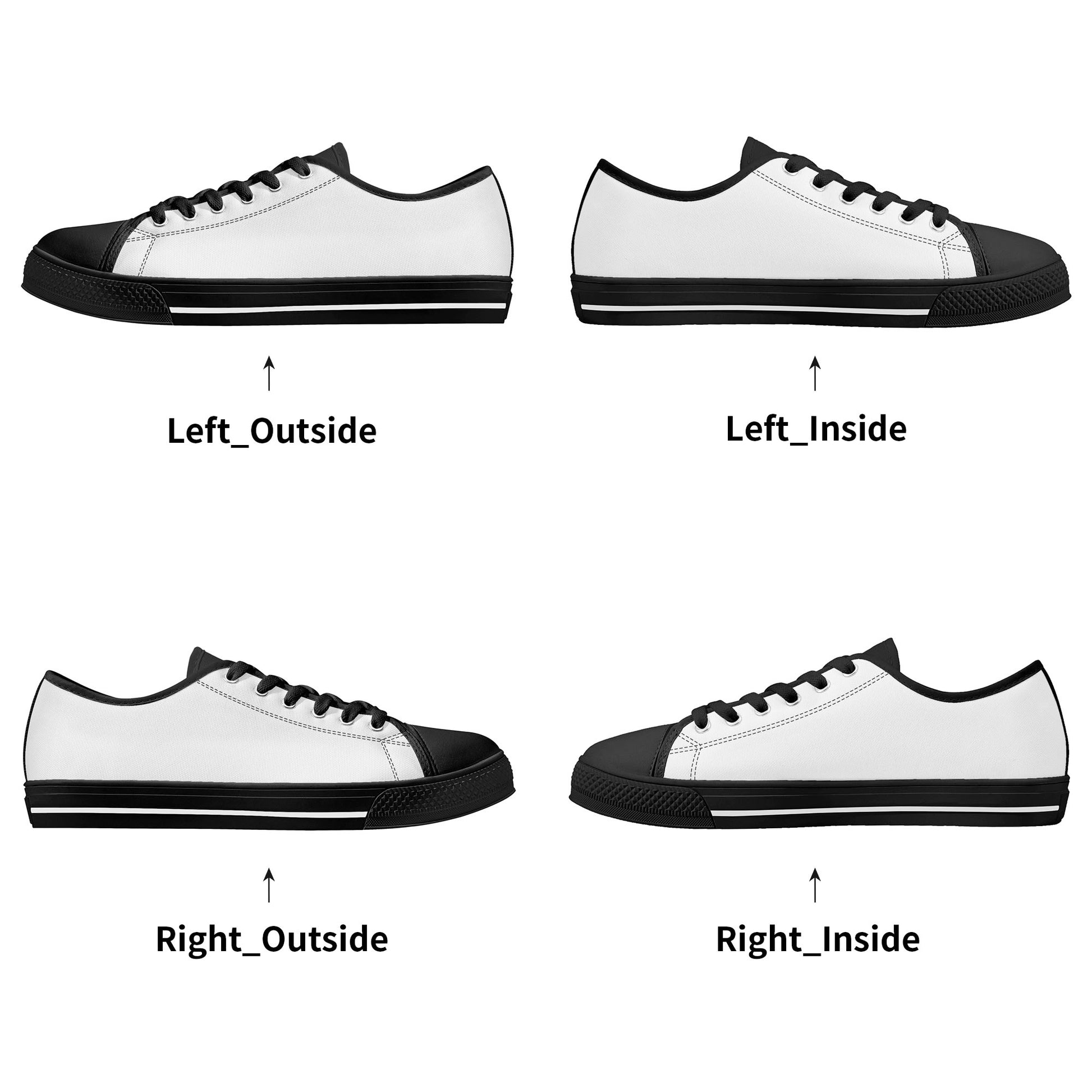 Mens Rubber Low Top Canvas Shoes - Vitalis Collection