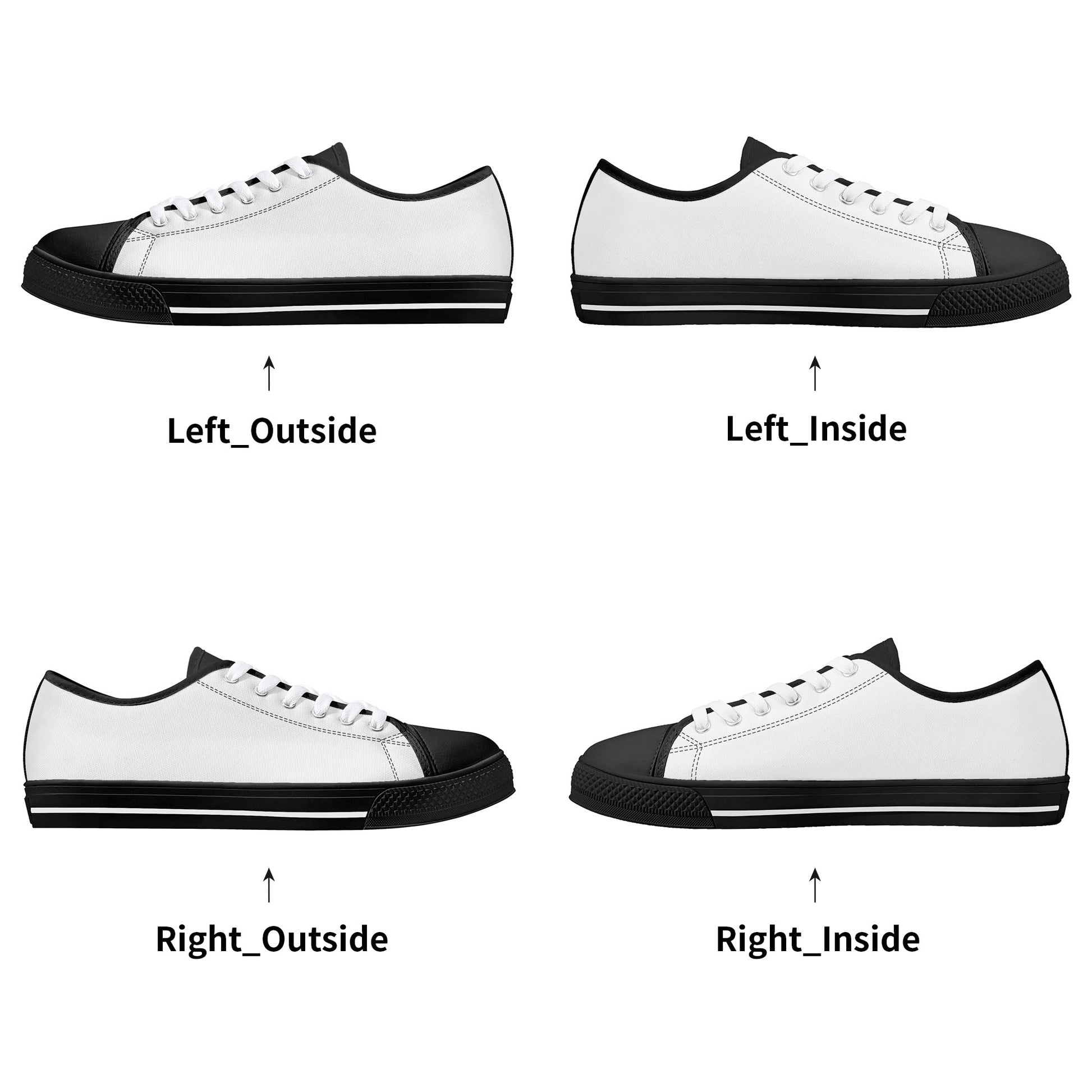 Womens Rubber Low Top Canvas Shoes - Vitalis Collection