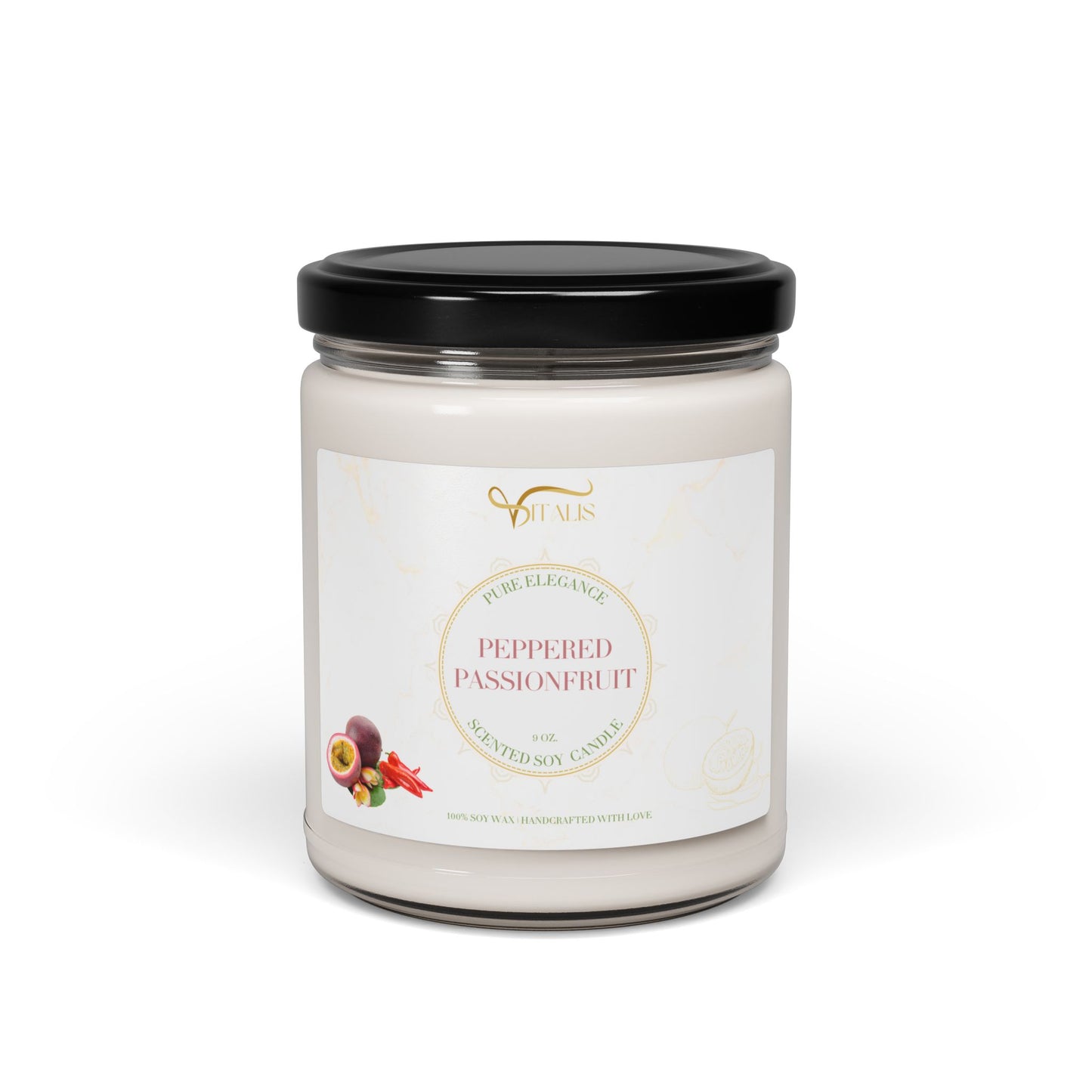 Scented Soy Candle Vitalis -| 9oz Elegant Home Decor - Vitalis Collection