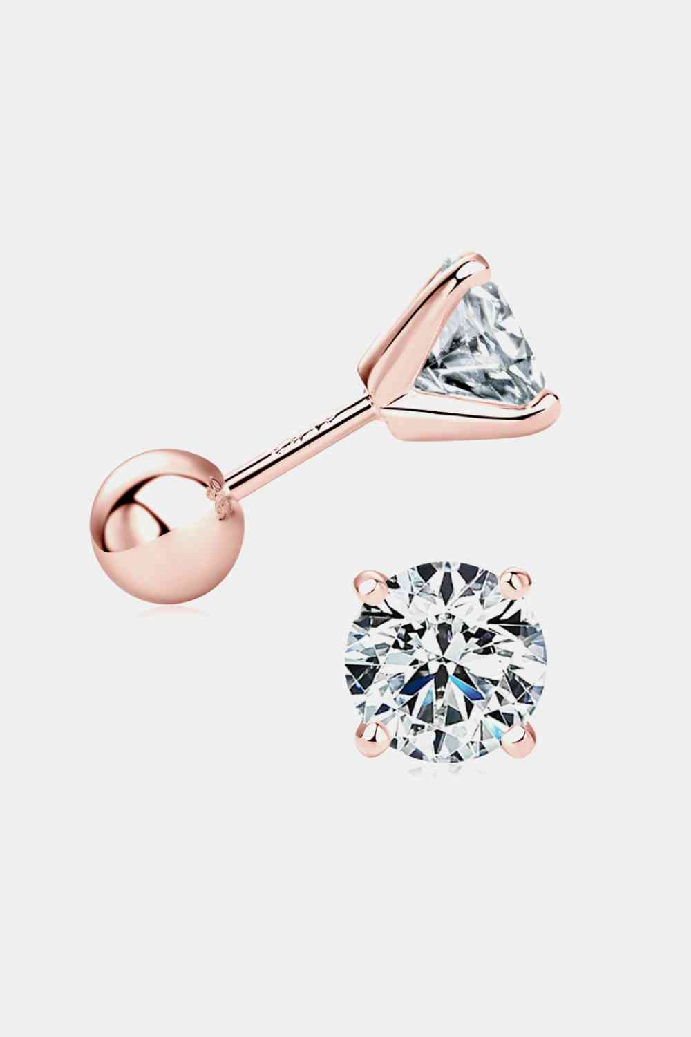 2 Carat Moissanite 925 Sterling Silver Stud Earrings - Vitalis Collection