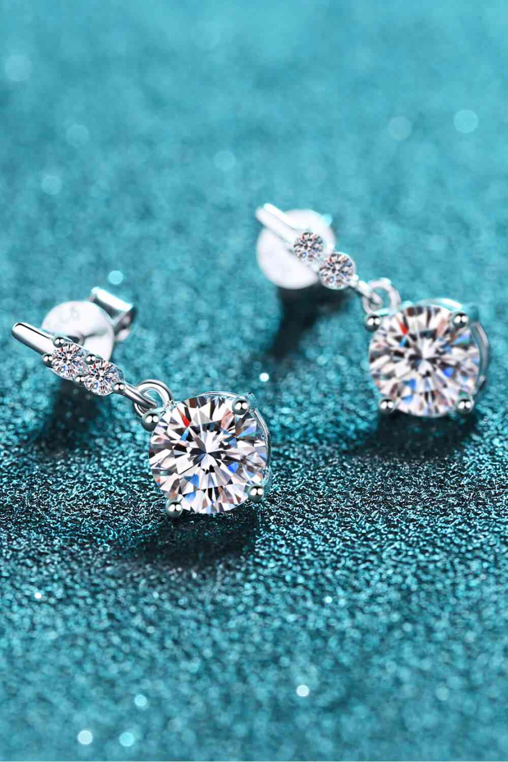 Moissanite Drop Earrings - Vitalis Collection