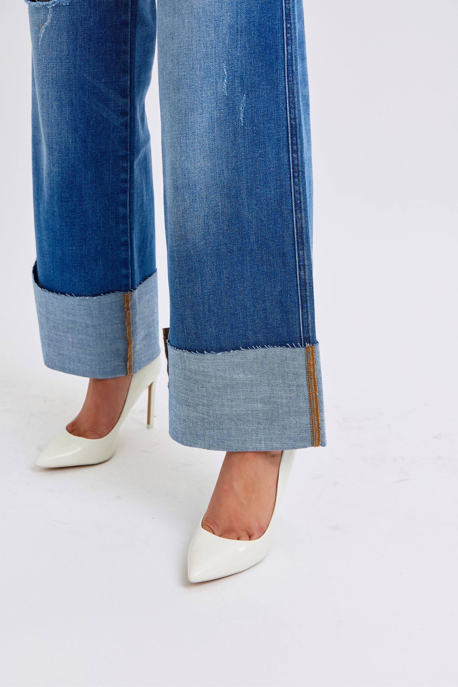 Judy Blue Full Size Distressed High Waist Wide Leg Jeans - Vitalis Collection