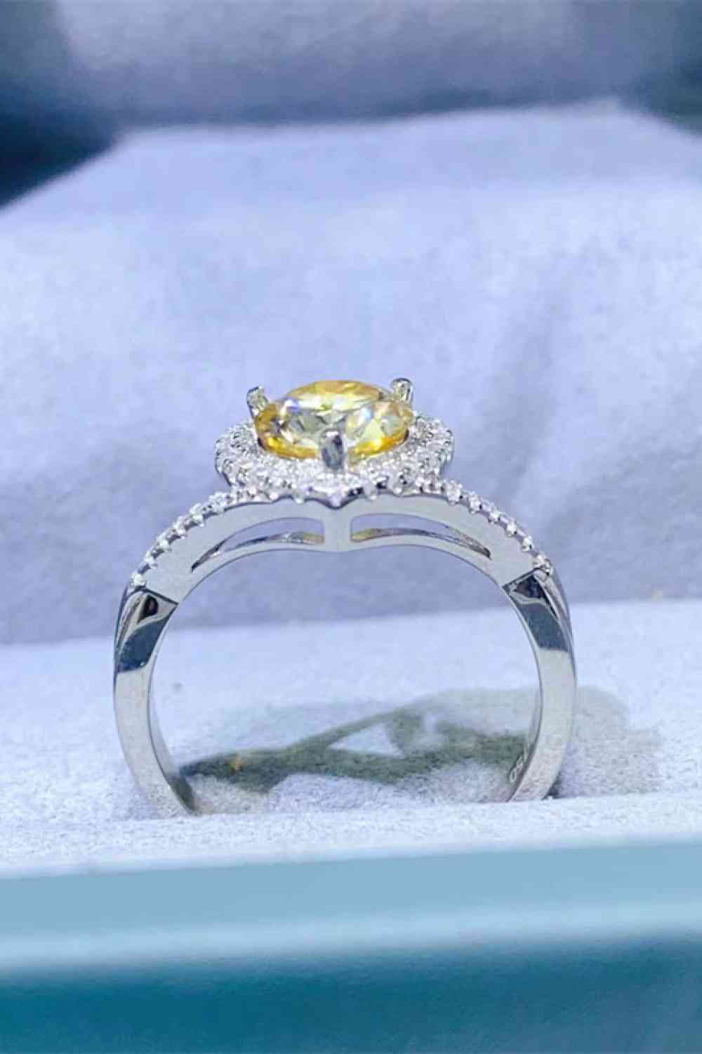 Adored 1 Carat Moissanite 925 Sterling Silver Heart Ring - Vitalis Collection