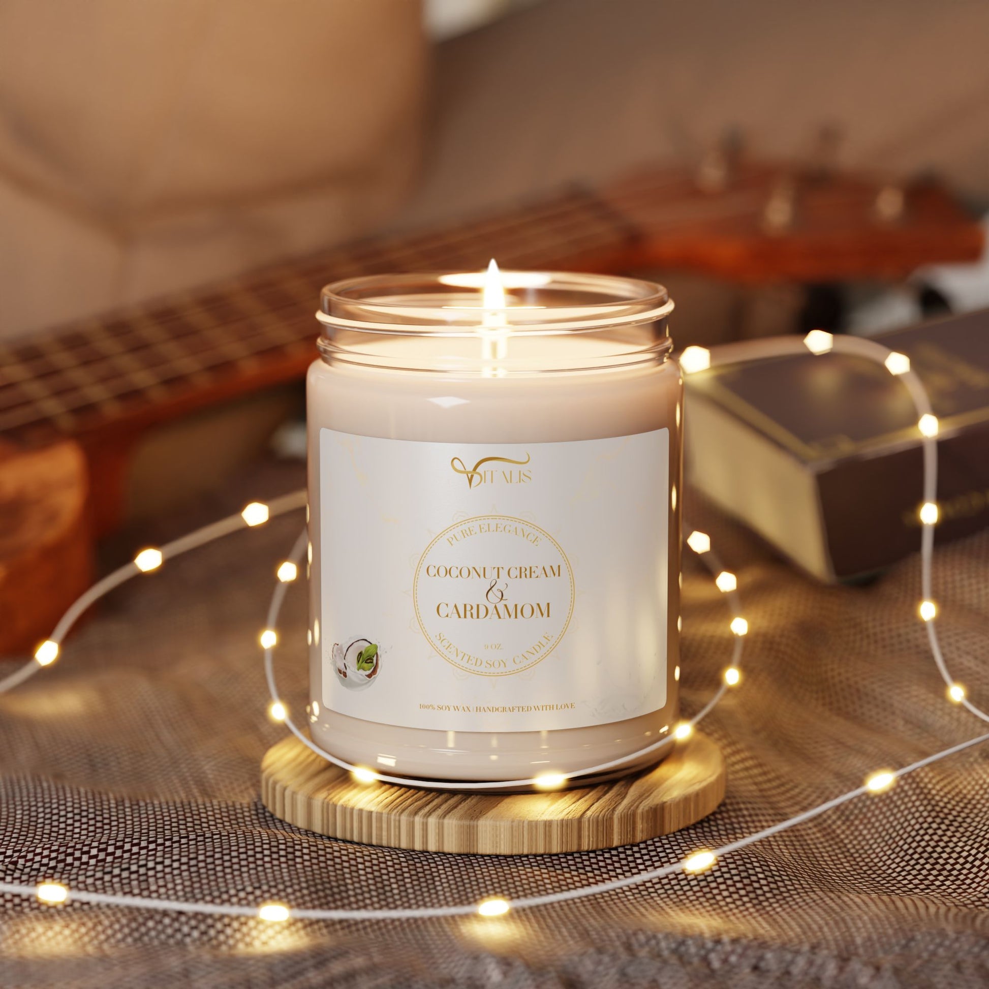 Scented Soy Candle Vitalis -| 9oz Elegant Home Decor - Vitalis Collection