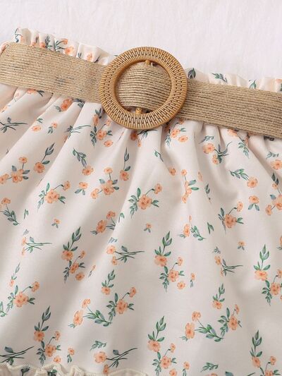 Single Shoulder Top and Printed Skirt Set - Vitalis Collection