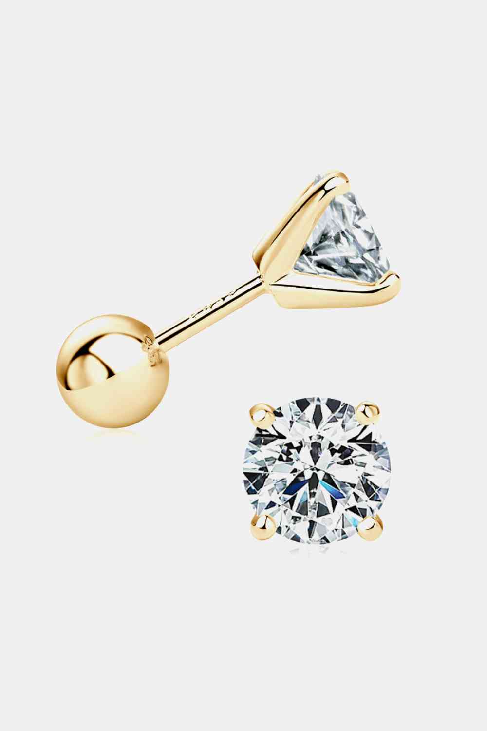 2 Carat Moissanite 925 Sterling Silver Stud Earrings - Vitalis Collection