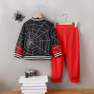 Spider Baseball Collar Top and Pants Set - Vitalis Collection