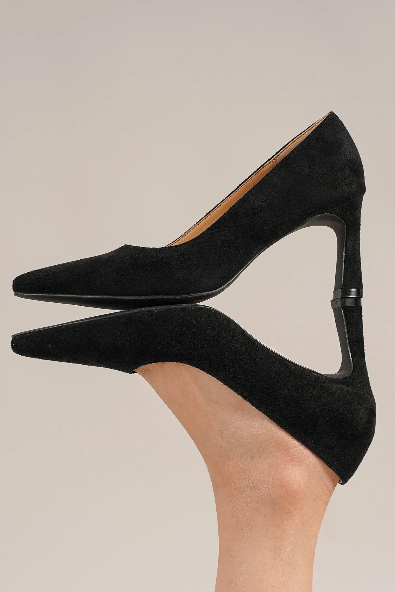 Beast Fashion Faux Suede Point Toe Pumps - Vitalis Collection