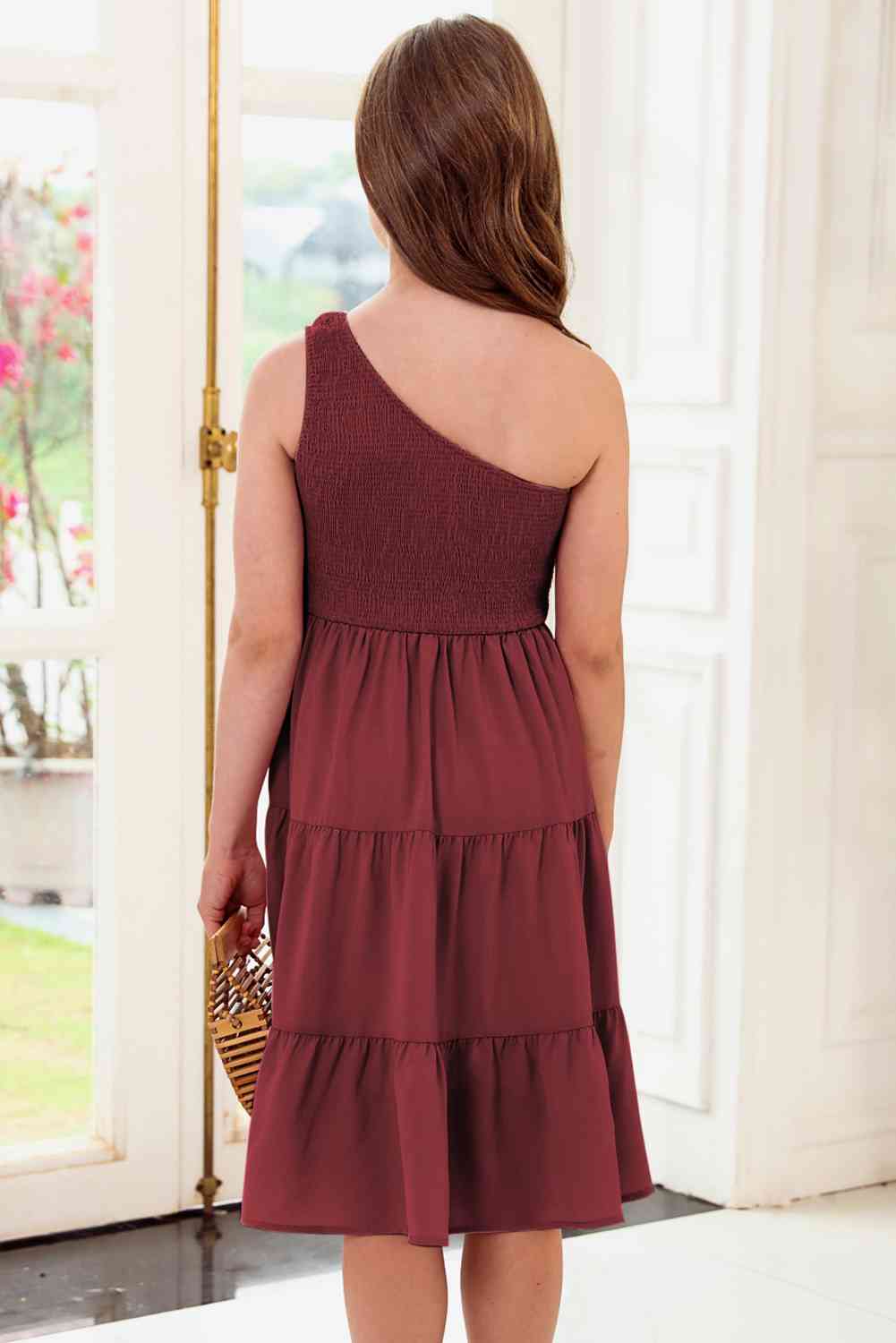 One-Shoulder Sleeveless Tiered Dress - Vitalis Collection