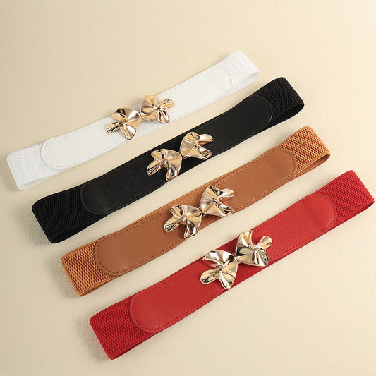 Alloy Buckle Elastic Belt - Vitalis Collection