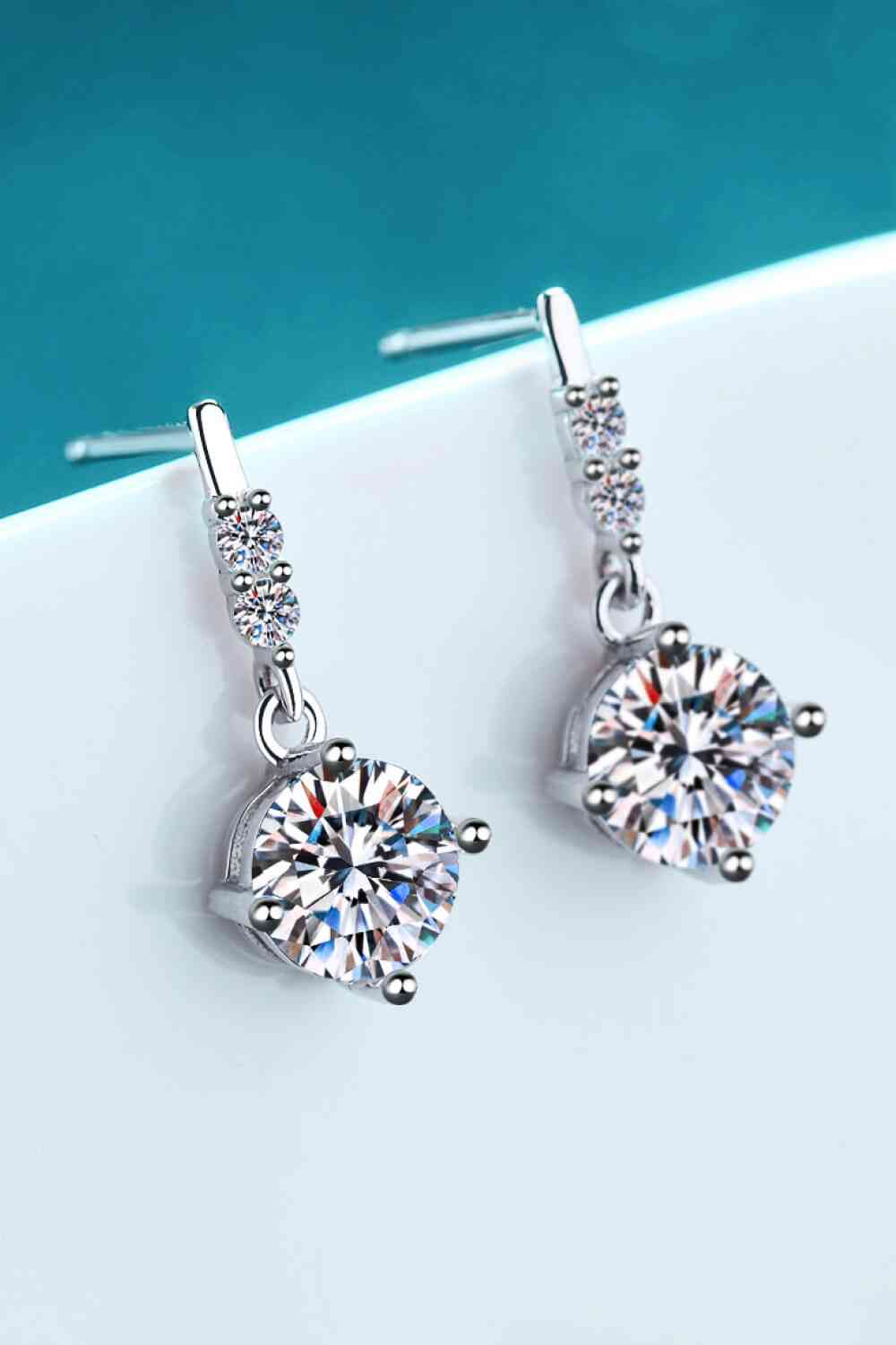 Moissanite Drop Earrings - Vitalis Collection