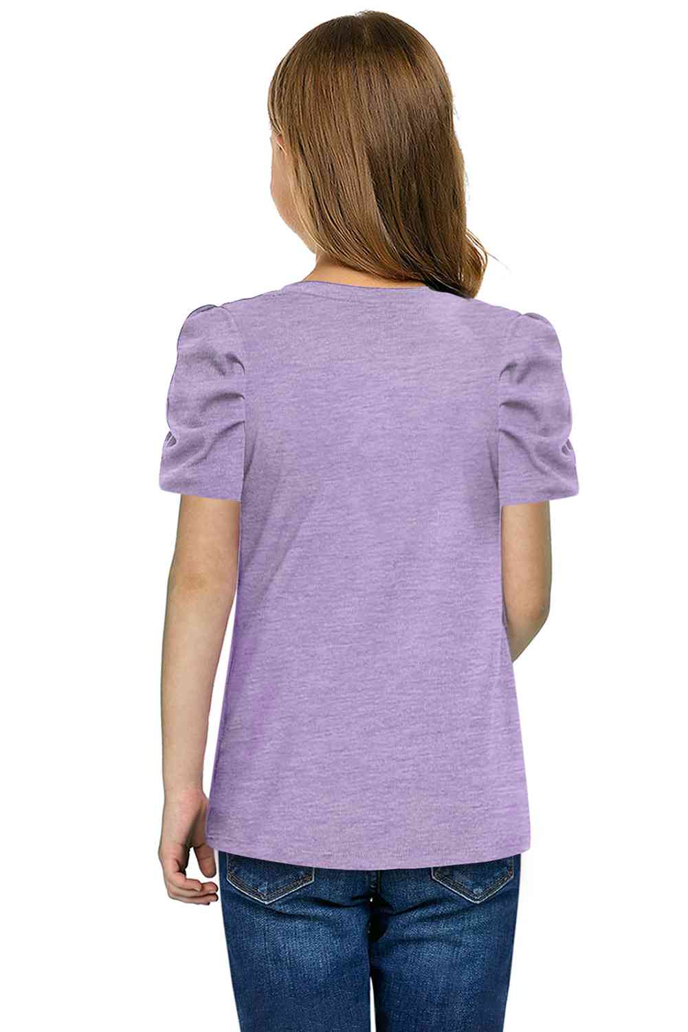 Round Neck Puff Sleeve T-Shirt - Vitalis Collection
