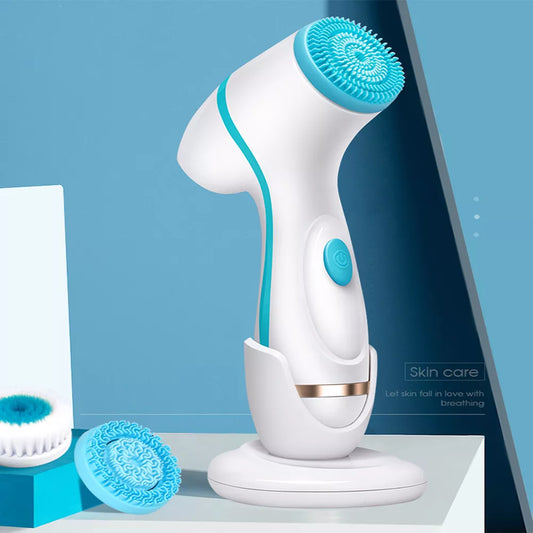 Facial Cleansing Brush Sonic Spin Set for Deep Cleaning & Blackhead Removal - Vitalis Collection