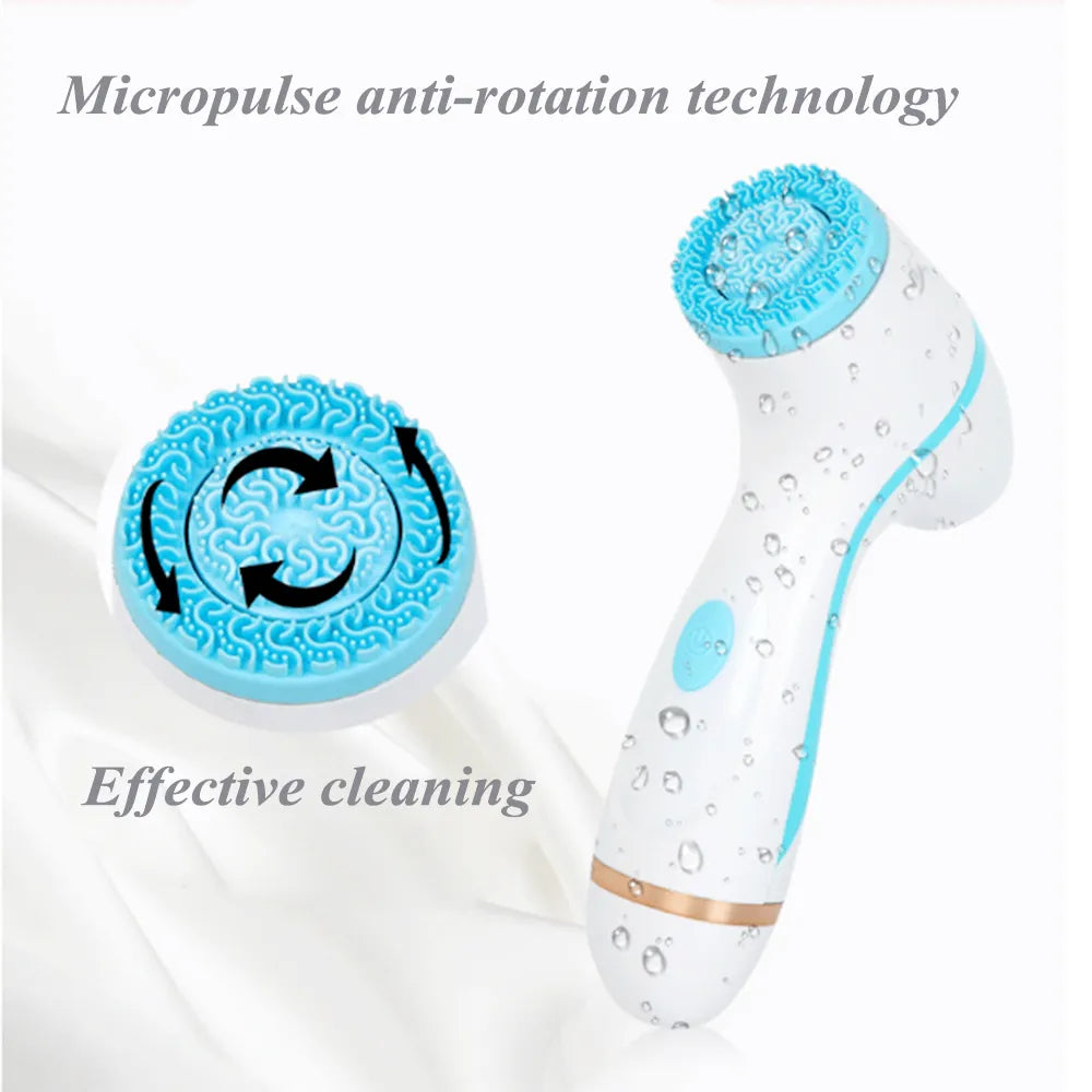 Facial Cleansing Brush Sonic Spin Set for Deep Cleaning & Blackhead Removal - Vitalis Collection