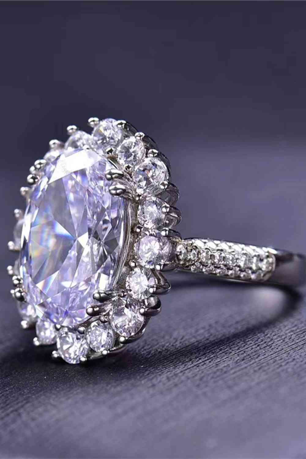 8 Carat Oval Moissanite Ring - Vitalis Collection