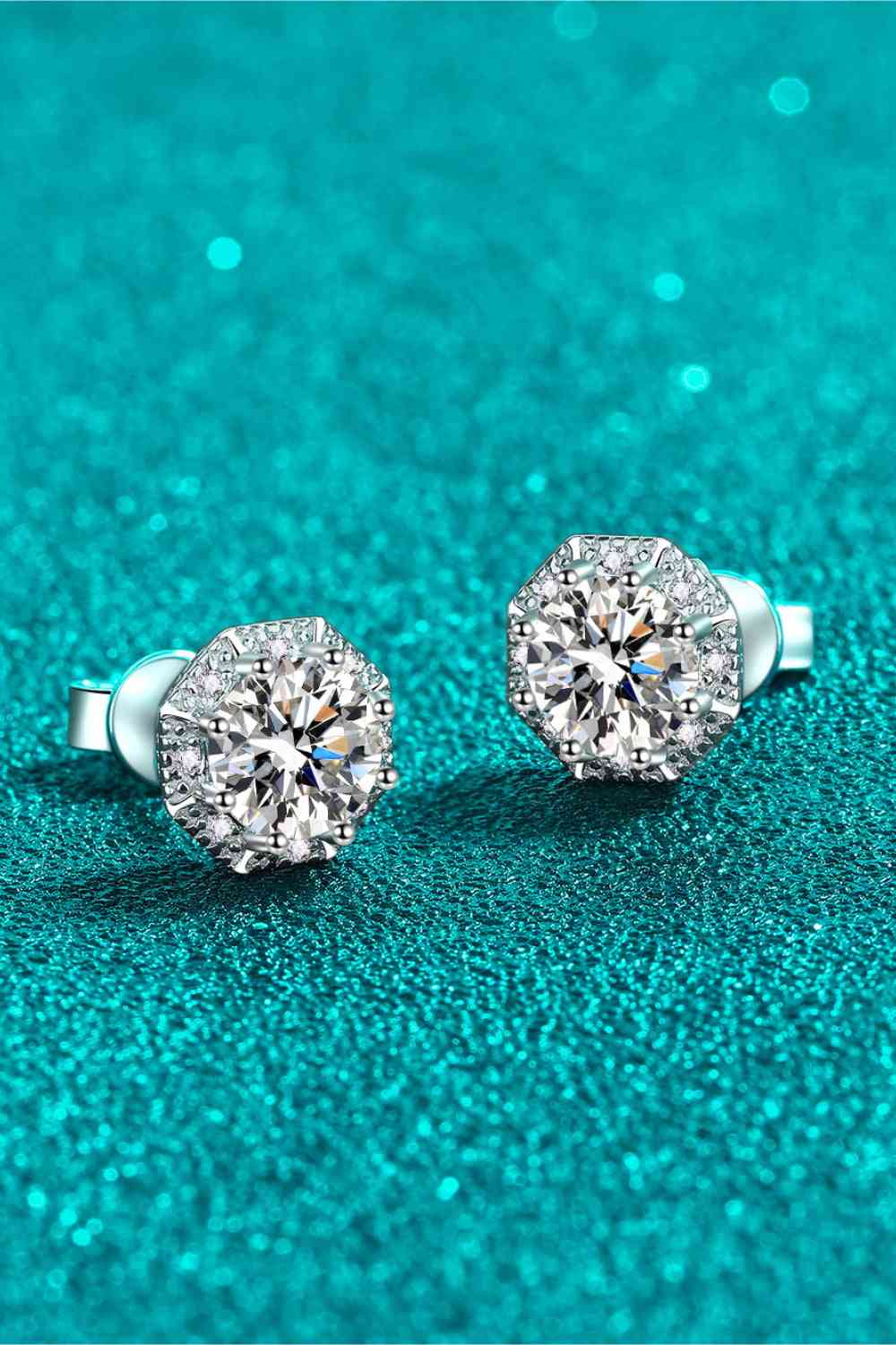 2 Carat Moissanite 925 Sterling Silver Stud Earrings - Vitalis Collection
