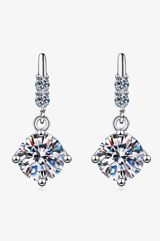 Moissanite Drop Earrings - Vitalis Collection