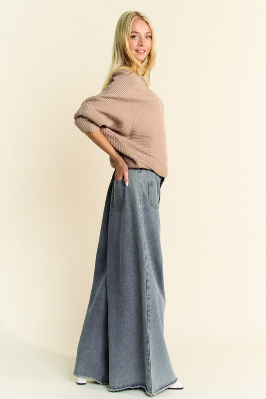 Round Neck Batwing Sleeve Sweater - Vitalis Collection