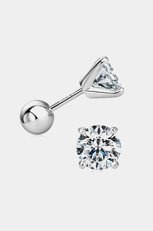 2 Carat Moissanite 925 Sterling Silver Stud Earrings - Vitalis Collection