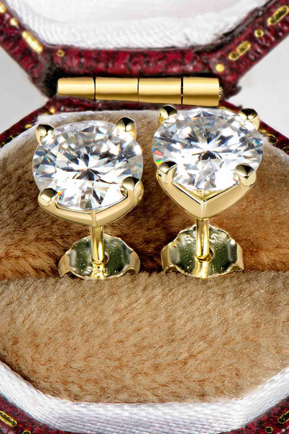 925 Sterling Silver 1 Carat Moissanite 4-Prong Stud Earrings - Vitalis Collection
