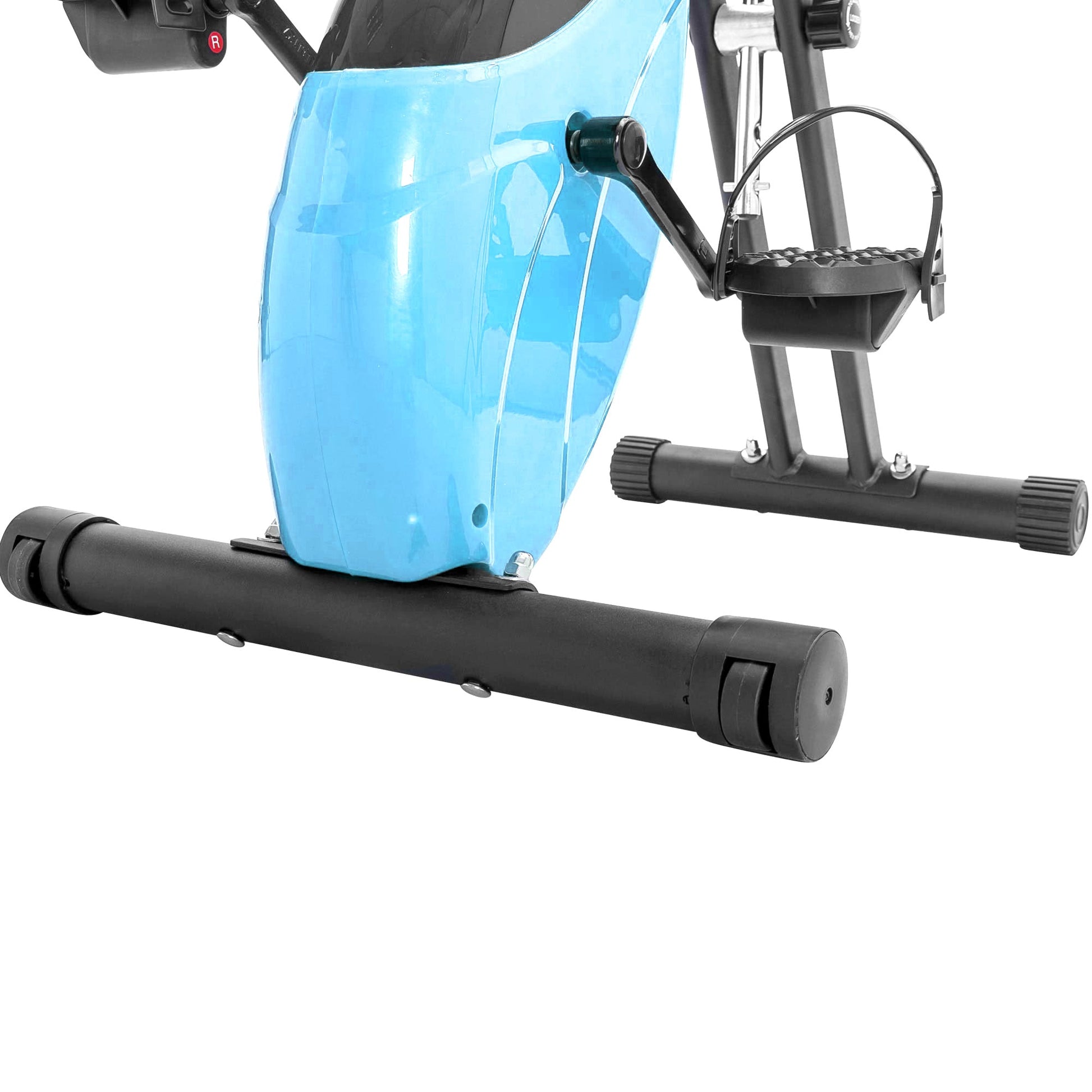 Folding Exercise Bike, Fitness Upright and Recumbent X-Bike With 10-Level Adjustable Resistance, Arm Bands and Backrest - Vitalis Collection