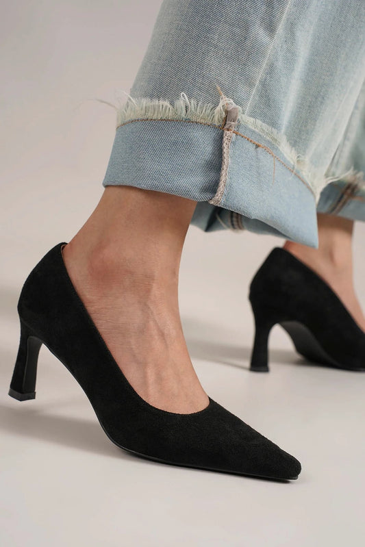 Beast Fashion Faux Suede Point Toe Pumps - Vitalis Collection