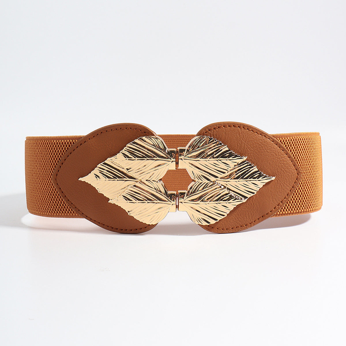 Alloy Leaf Buckle Elastic Belt - Vitalis Collection