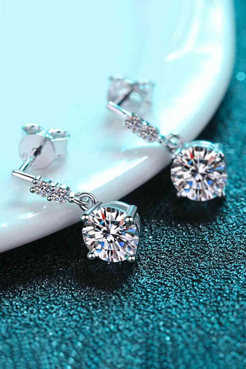 Moissanite Drop Earrings - Vitalis Collection