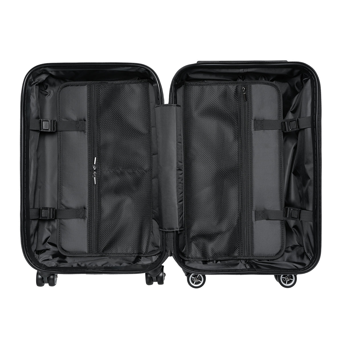 Elegant Black Travel Suitcase with Smooth Wheels - Vitalis Collection