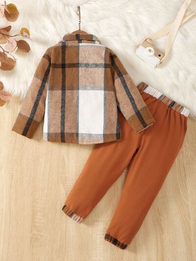 Color Block Button Up Top and Pants Set - Vitalis Collection