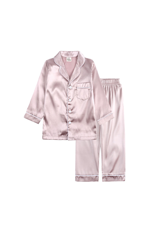 Children's Satin Long Sleeve Home Pajamas Sets - Vitalis Collection