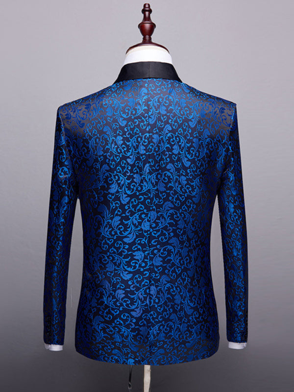 Men's Solid Lapel Collar Blazer with Welt Pocket - Vitalis Collection