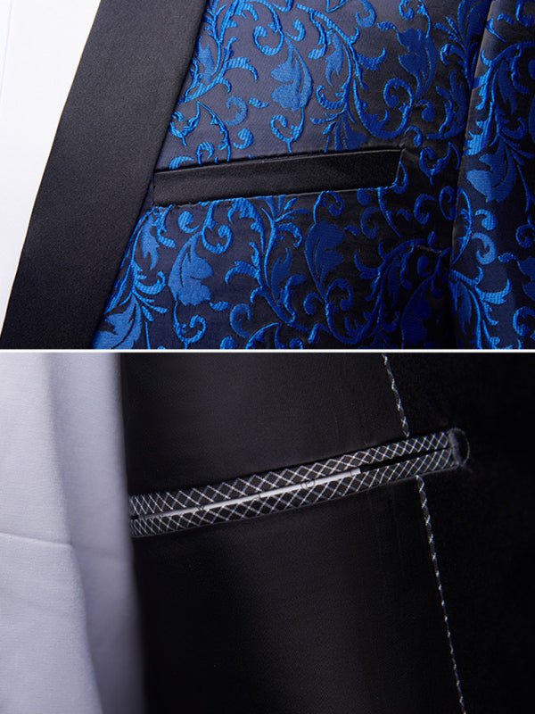 Men's Solid Lapel Collar Blazer with Welt Pocket - Vitalis Collection