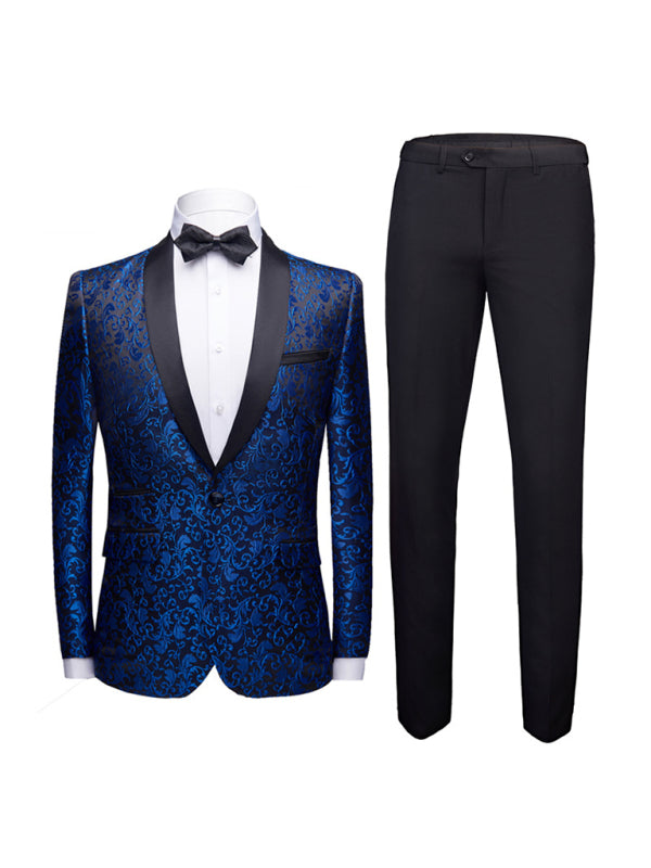 Men's Solid Lapel Collar Blazer with Welt Pocket - Vitalis Collection