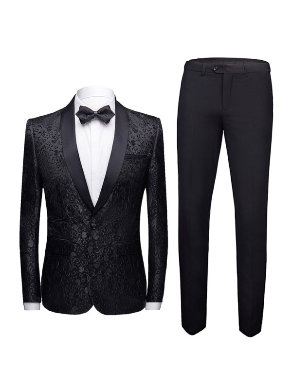 Men's Solid Lapel Collar Blazer with Welt Pocket - Vitalis Collection