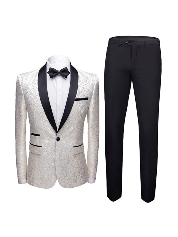 Men's Solid Lapel Collar Blazer with Welt Pocket - Vitalis Collection