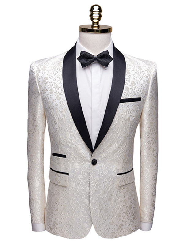 Men's Solid Lapel Collar Blazer with Welt Pocket - Vitalis Collection