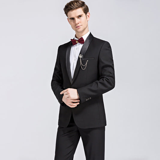 Men's Stylish Lapel Collar Business Suit - Vitalis Collection